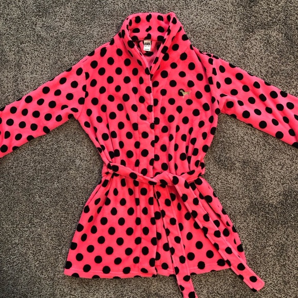 PINK Short Cozy Robe - Picture 1 of 7